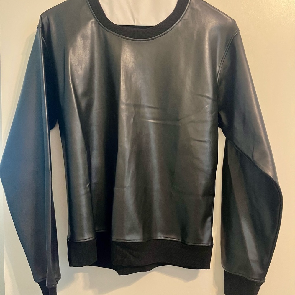 Leather top. Black Faux Leather by LAMade.